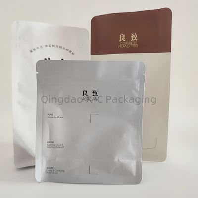 Saco de embalagem de café de 8 lados com válvula e fecho