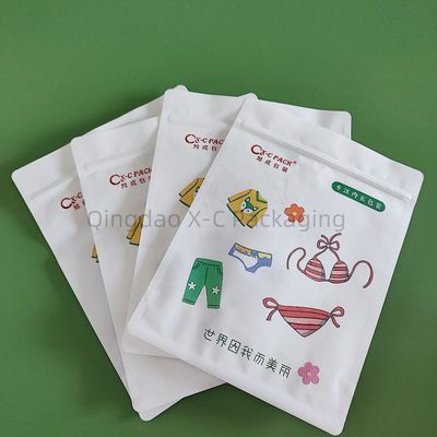 comprar Embalagem de sacos de papel de algodão retangular com ziplock 10 cores personalizado impresso online manufacture