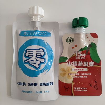 comprar Spout Stand Up Bag Suco Leite Chá de soja Leite Energy Drink Vinho Cocktail Leite Líquido Puro de Frutas Ketchup Sauce Sucção Spout Bag online manufacture