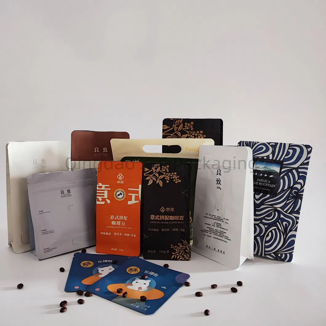 Bolsa de embalagem de café com bolsa de embalagem com válvula de plástico 0