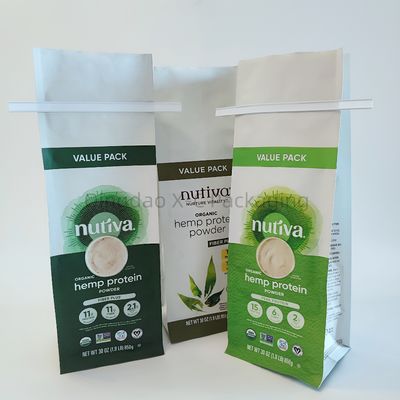 Bolsas de vedação de oito lados de plástico de fita de lata Bolsa de embalagem de alimentos personalizada com fecho