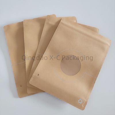 Saco de papel Kraft castanho personalizado em rolo Logotipo personalizado impresso para transportar