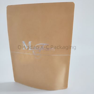 Saco de compras de papel kraft reutilizável e fácil de encher, sacos de papel castanho personalizados