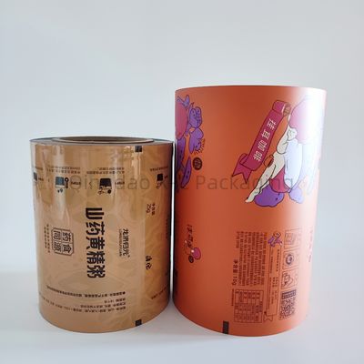 Película laminada de espessura personalizável para embalagens alimentares resistente à água flexível